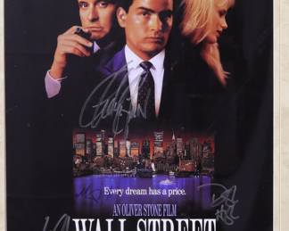 wall street poster autographs