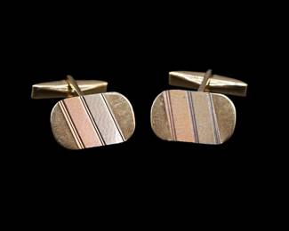 gold cufflinks