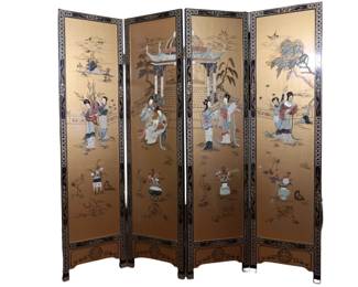 Beautiful Chinese room divider with precious stones