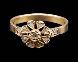 gold and diamond ring