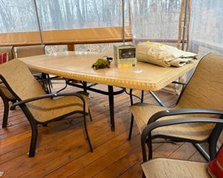 Outdoor Patio Set of Chairs, Outdoor Table (8 ft)
