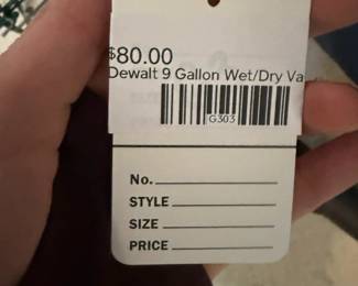 Dewalt 9 gallon wet/dry vacuum