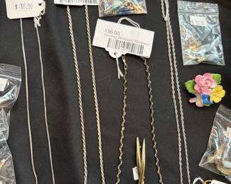 Sterling Wrapped Necklace,  Italian Sterling Chain
