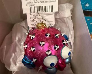 Radko Pufferfish Ornament