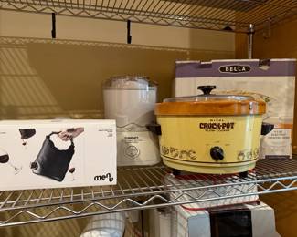 Rival Crock Pot, Baggy Wine Coat, Bella Electric Chafing Dish, Cuisinart Frozen Yogurt Ice Cream Sorbet Maker
