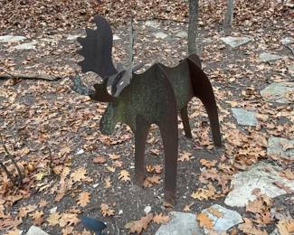 Metal Moose Sculpture