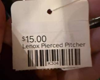Lenox Pierced Pitcher