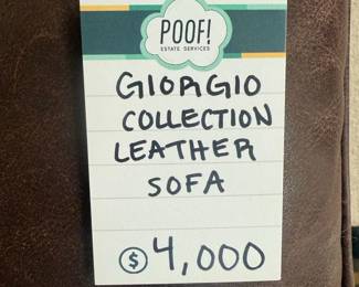 Giorgio collection leather sofa