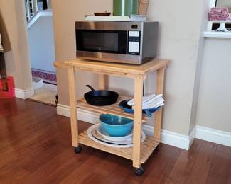 $25 - Friday ...Wood Roll Cart