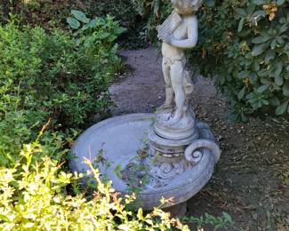 $75 Friday. Concrete fountain (bring help to move)