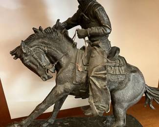 24" tall bronze statue