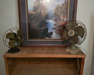 Bookcase - Antique Fans - Scenic Picture