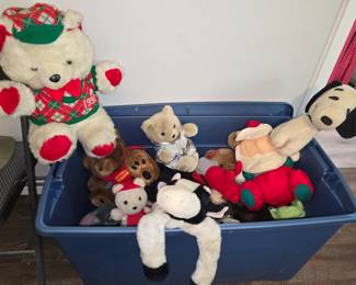 Tub of Stuffed Animals