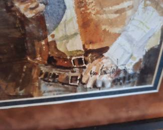 Signature on Painting Buck Taylor