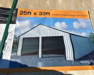 25X33 DOUBLE GARAGE SHED