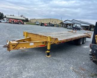 DUAL TANDEM PINTLE HITCH EQUIPMENT TRAILER