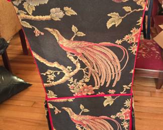 Back of peacock chair