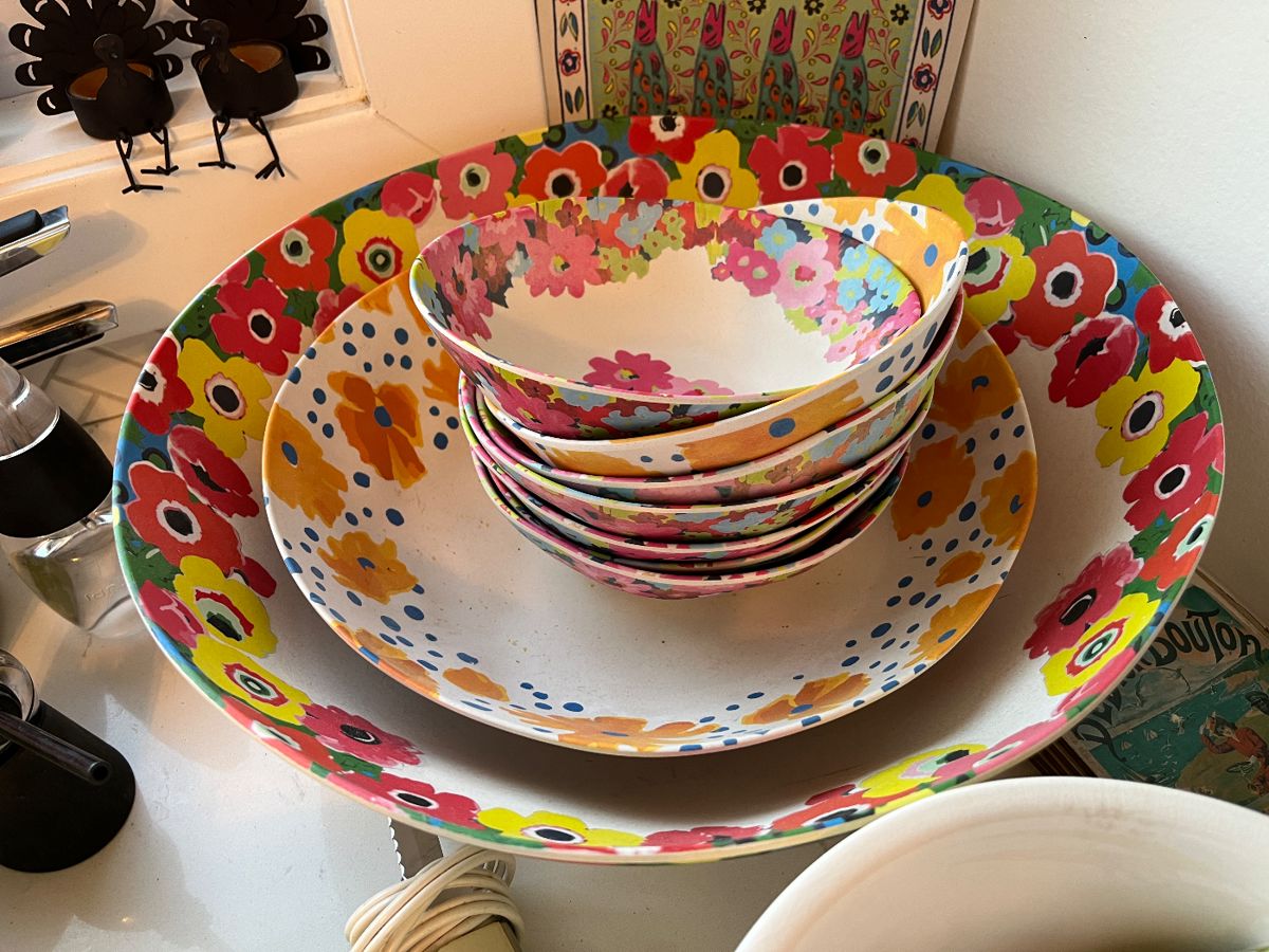 Sarah Campbell bamboo melamine bowls
