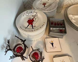 Pottery Barn Santa Baby plates