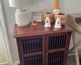 Wood wine storage cabinet