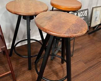 Wood/metal barstools