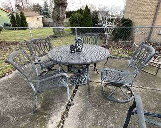 Patio table and chairs (includes cushions not shown)