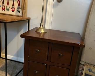 Wood nightstand/CD storage cubbie