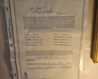 Rick Rush Certificate of Authenticity  