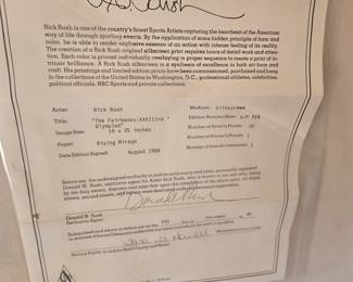 Rick Rush Certificate of Authenticity  