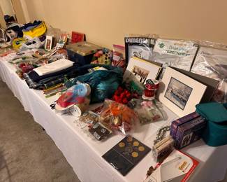 Table full of Sewing Items 
