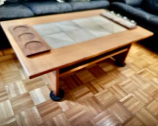 Danish Coffee Table with Tile Center