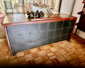 Great MCM Desk with Leather Front