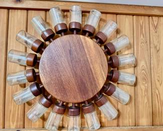 Wall mounted MCM Rotating Spice Wheel