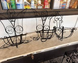 Wrought Iron planter Holders 