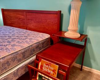 MCM Kurt Ostervig Danish Side Tables (pair available) w/ Magazine Rack
MCM Full size Headboard and rails
Full size mattress 
