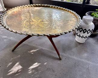 Huge Brass Trey Table