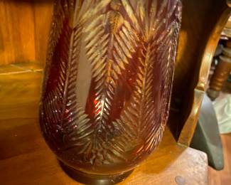 Vintage Cranberry Clear Vase