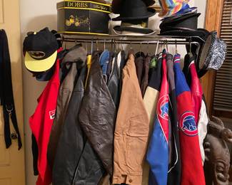 Men's Leather Coats, Chicago Cubs Jackets, Vintage Hats