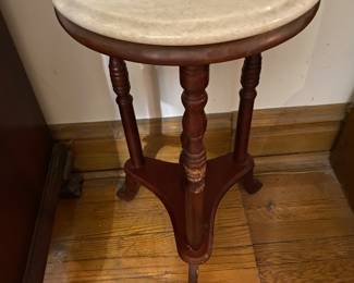 Bombay Furniture Marble Top Occasional Pedestal Table