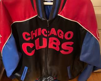 Chicago Cubs Wool Leather Varsity Jacket