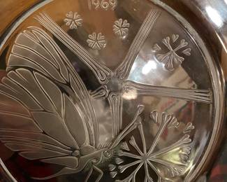 Vintage Lalique Crystal 1969 Decorative Plate