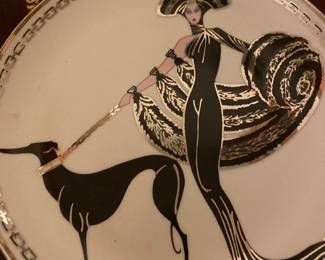 Symphony in Black Limited Edition, Erte Decorative Plate
