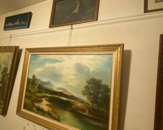 Vintage Original Oil Paintings ALL OVER THE HOME!!!