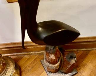 Ebony Carved Pelican
