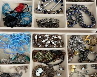 Large selection of costume jewelry, much vintage.