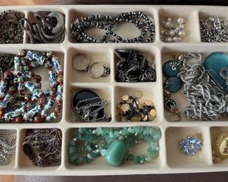 Large selection of costume jewelry, much vintage.