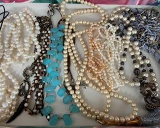 Large selection of costume jewelry, much vintage.