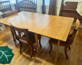 Drop leaf table and 3 chairs -$75 