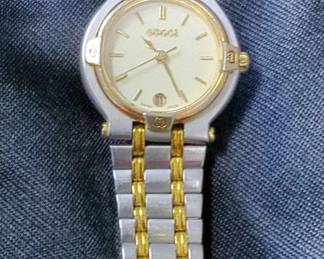 Gucci Women's Swiss Made 2 Toned Wristwatch, Marked 9000L