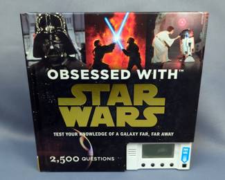 Chronicle Books Obsessed With Star Wars, Test Your Knowledge Hard Back Book With Interactive Battery Operated Module